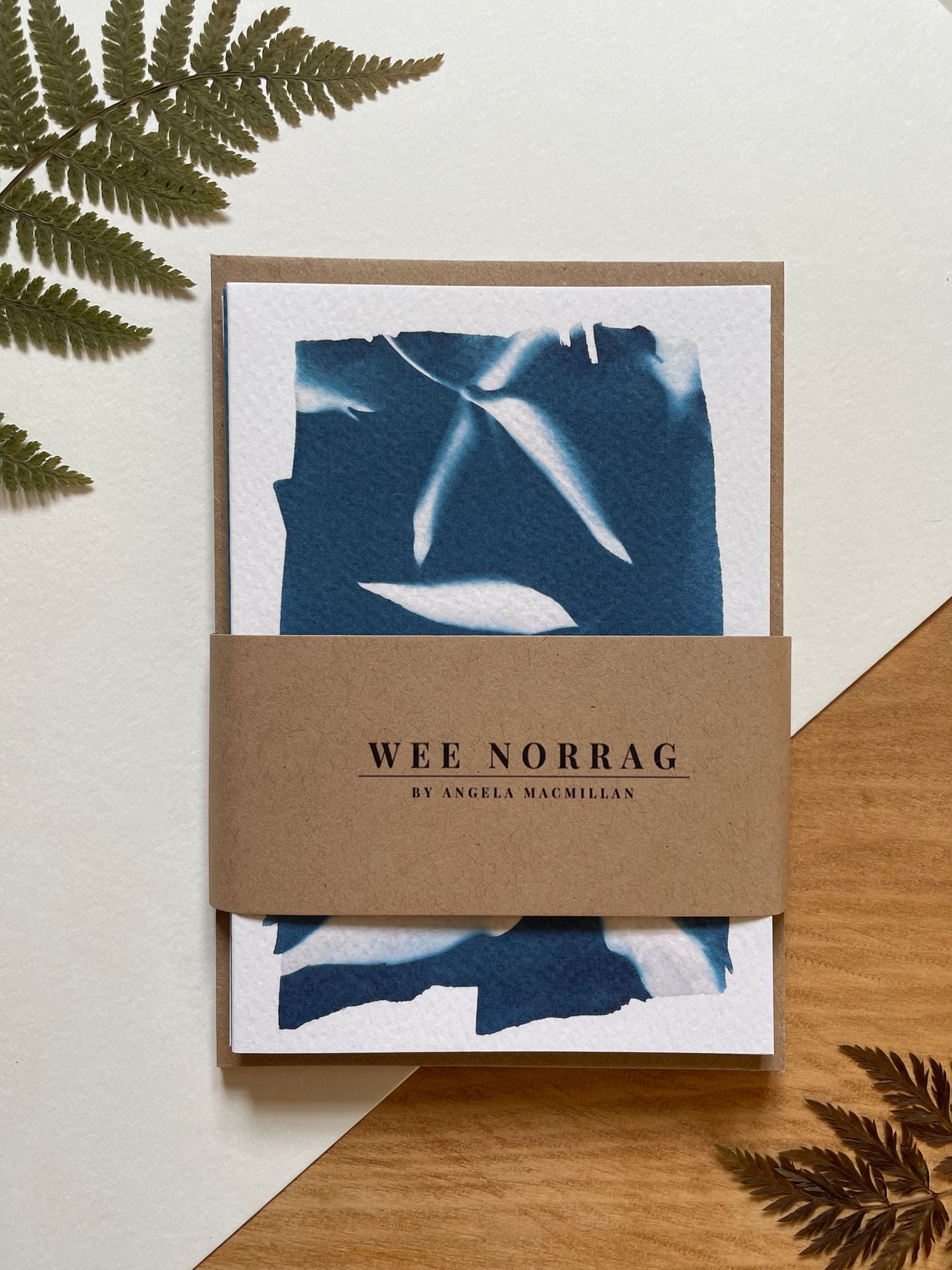 Pack of six cyanotype cards
