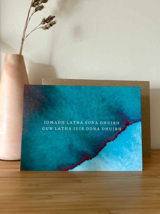 Iomadh Latha Sona Dhuibh | Gaelic Many Happy Days card
